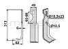 LÂMINA DE ENXADA MOTOR UNIVERSAL 213X62 ESQUERDA - foto 2