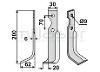 LÂMINA DE ENXADA MOTOR UNIVERSAL 200X62 DRCH - foto 2