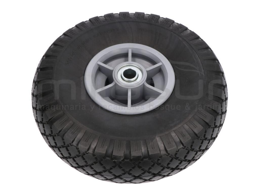 RODA PU 10" 3,00-4 ROLAMENTO METÁLICO 150KG - foto 1