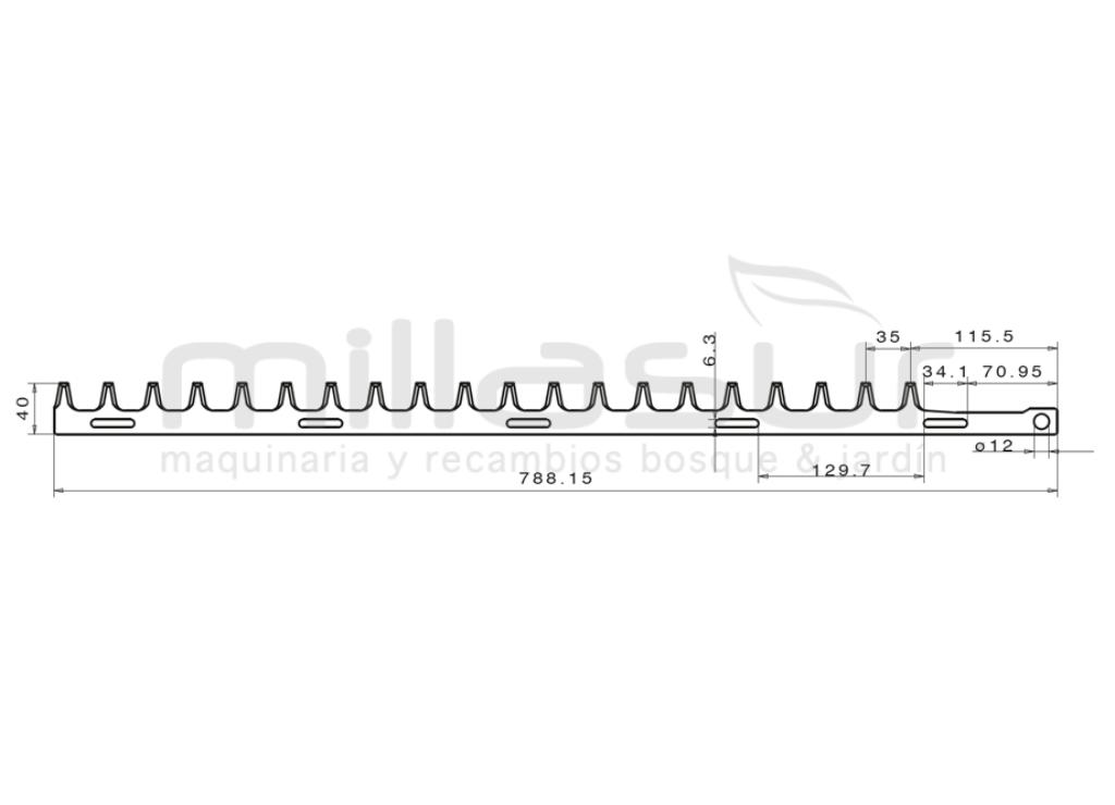 HEDGE TRIMMER COMB INSIDE 788MM ADAPTÁVEL A ALPINA TS25 ... - foto 1