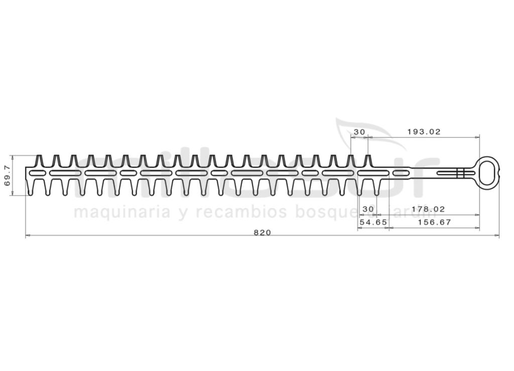 HEDGE TRIMMER COMB INSIDE E OUTTSIDE 820MM ADAPTÁVEL A STIHL HS45 ... - foto 1