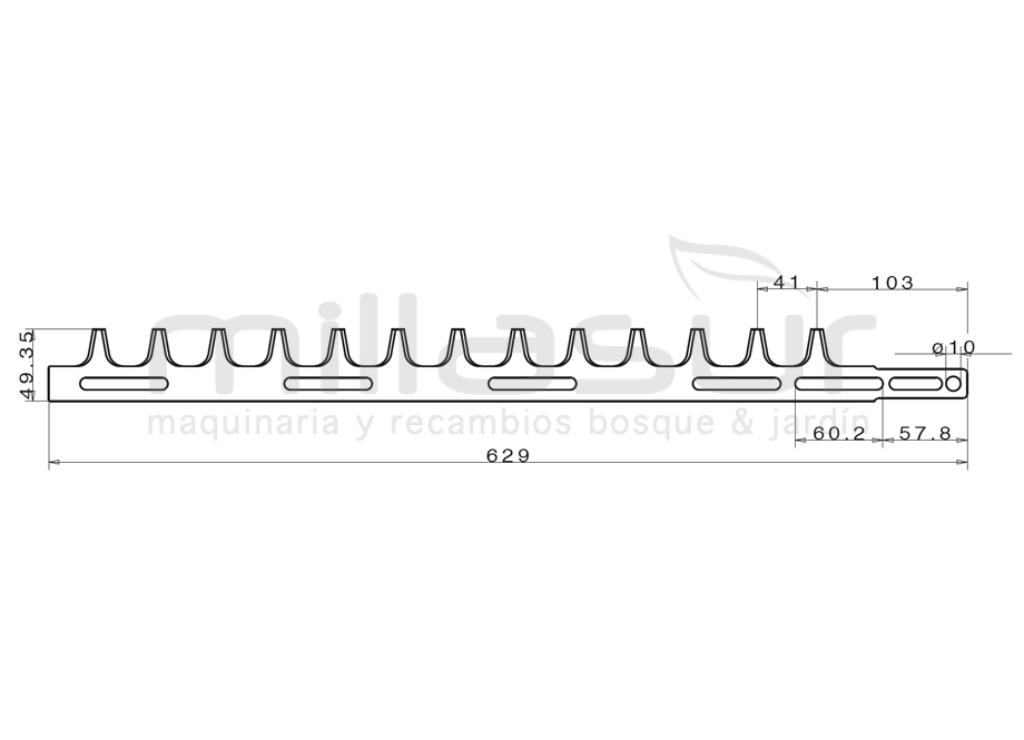 HEDGE TRIMMER COMB 629 MM STIHL HS72, HS74, HS75, HS76, - foto 2