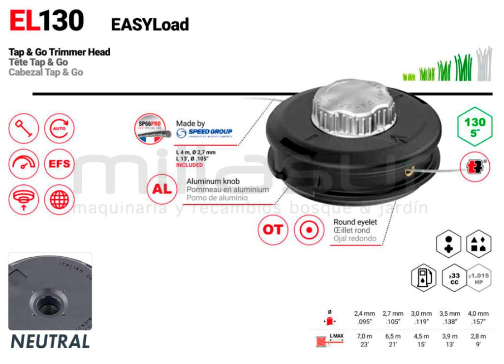 TAP-N-GO QUICK LOAD TAP-N-GO HEAD EL130 - SEM ADAPTADOR (substitui 55-128) - foto 1