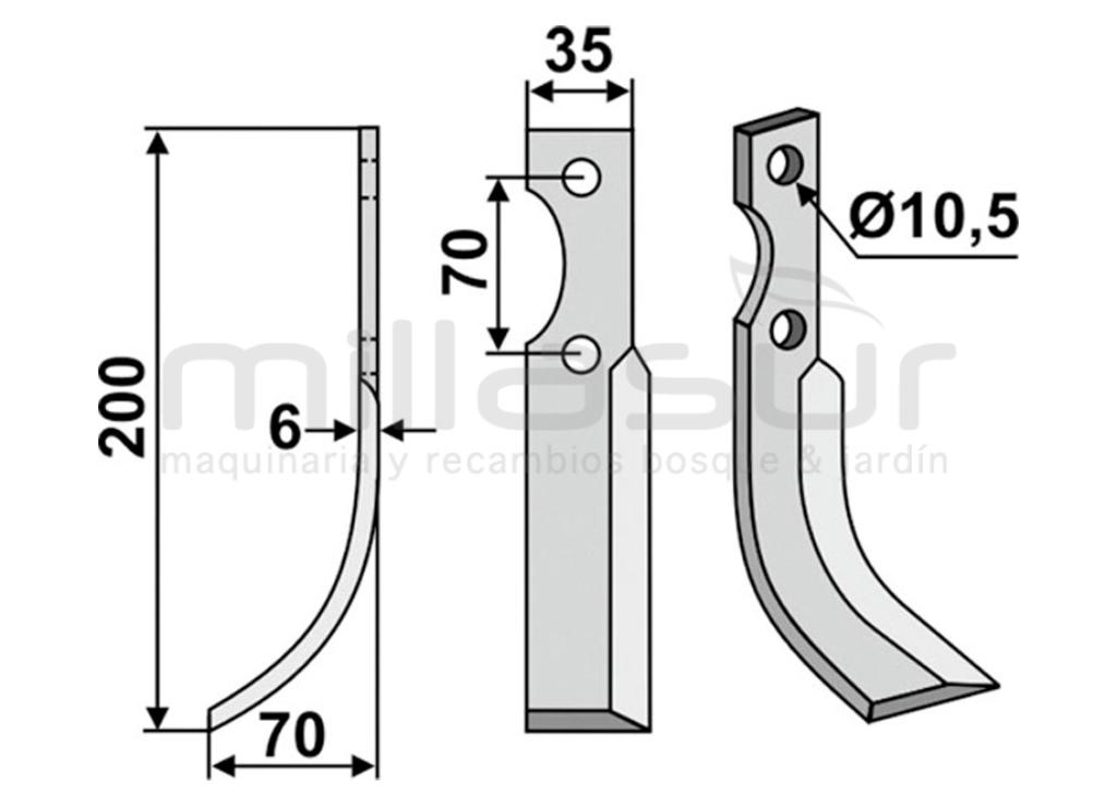 S.E.P. 200x70 DRCH - MC500 MOTOR LÂMINA S.E.P. - foto 1