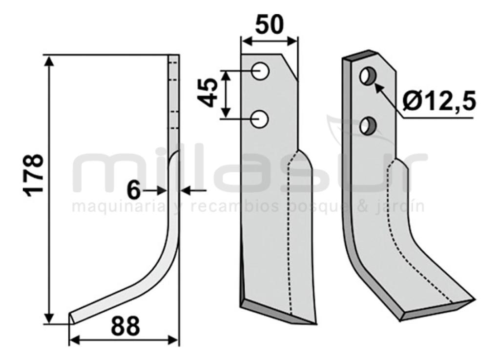 MOTOAZADA LÂMINA 178x88 RIGHT - ANTONIO CARRARO - foto 1