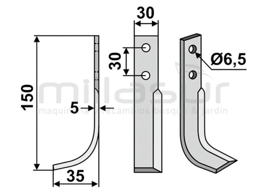 LÂMINA DE ENXADA MOTORIZADA E6 HOLDER - foto 1