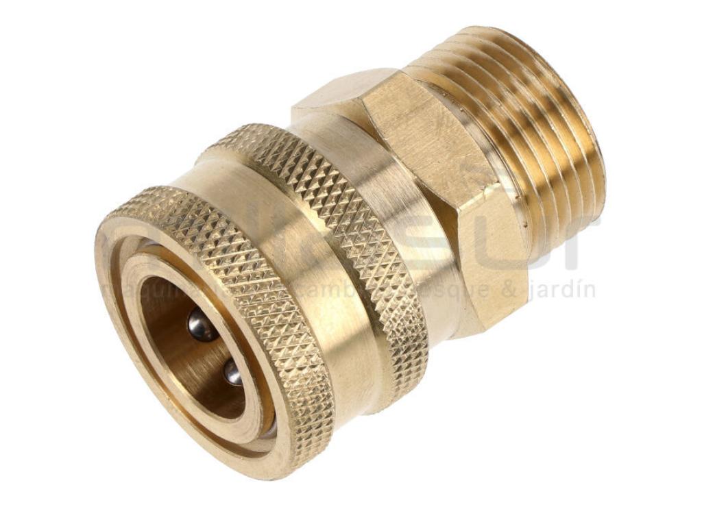CONECTOR DA MANGUEIRA DE LAVAGEM DE PRESSÃO 3/8" FÊMEA - 22MM MACHO - 3/8" FÊMEA - 22MM MACHO - foto 1