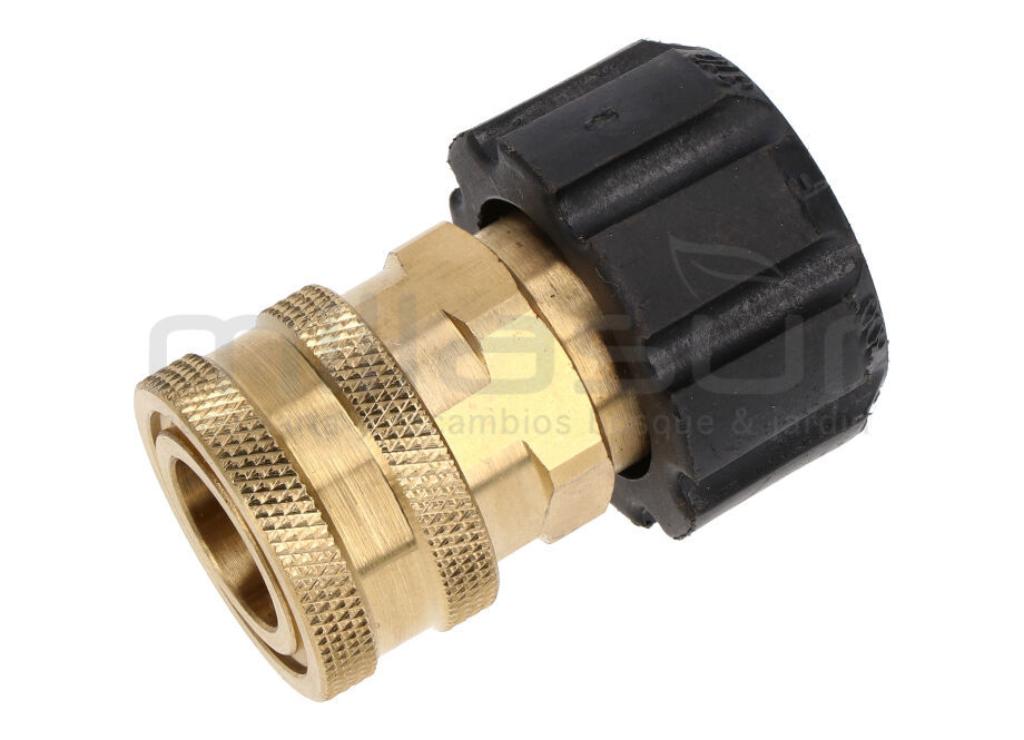 CONECTOR DA MANGUEIRA DE LAVAGEM DE PRESSÃO 22MM FÊMEA - ACOPLADOR RÁPIDO 3/8" FÊMEA - foto 1