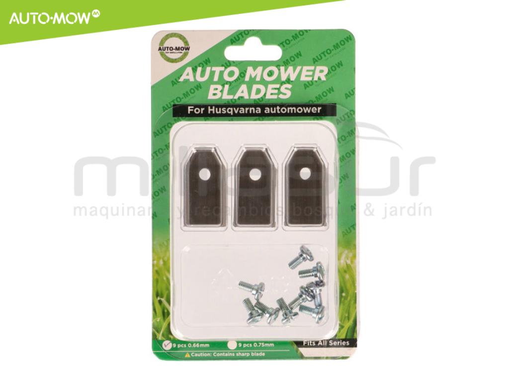 conjunto de 9 lâminas de alta durabilidade 0,6mm com cortador robótico de parafusos. HUSQVARNA - foto 2