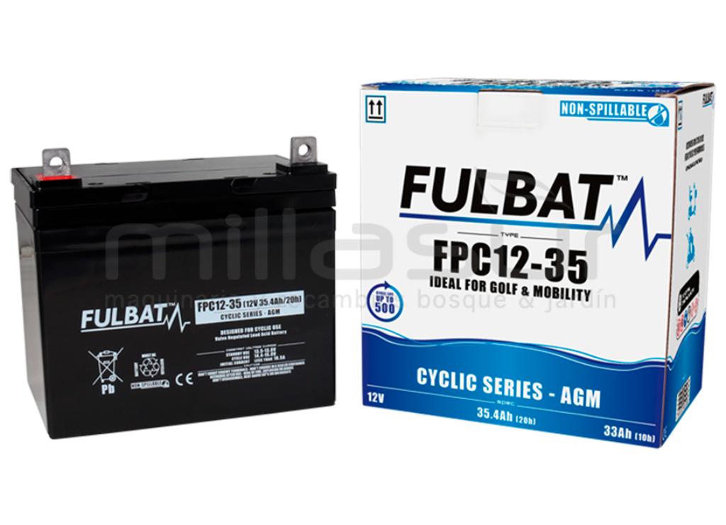 AGM BATERIA CÍCLICA FPC12-35 12V 35,4 Ah.( 195 x 130 x 182 ) - foto 2