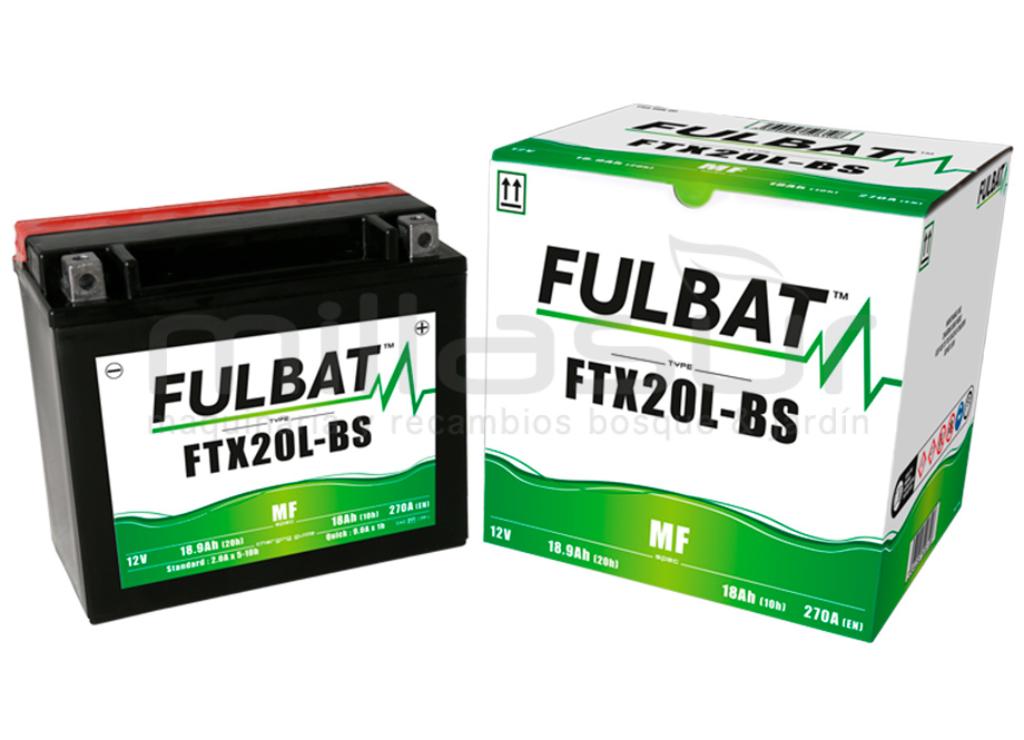 MOTORCÍCULO BATERIA FTX20L-BS 12V MANUTENÇÃO LIVRE 18,9Ah (175 x 87 x 155) +DER. - foto 1