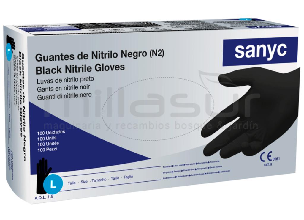 CAIXA DE 100 LUVAS DE OFICINA EM NITRILO PRETO - TAMANHO L - foto 2