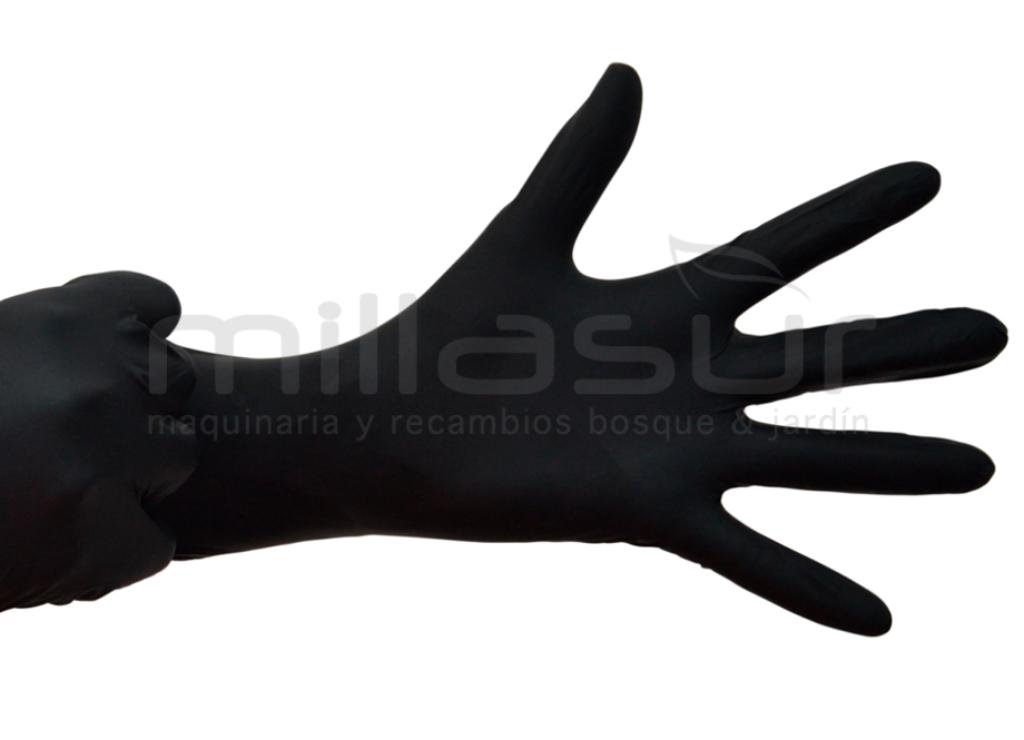 CAIXA DE 100 LUVAS DE OFICINA EM NITRILO PRETO - TAMANHO XL - foto 1