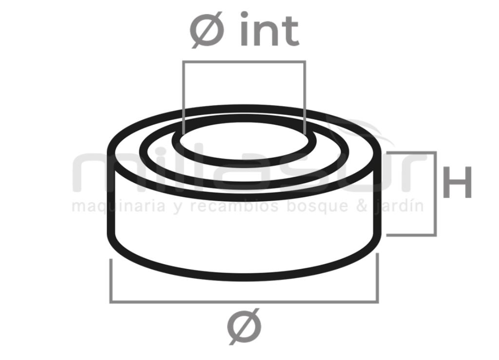 BEARING 6201-2RS (12 x 32 x 10mm ) - foto 1