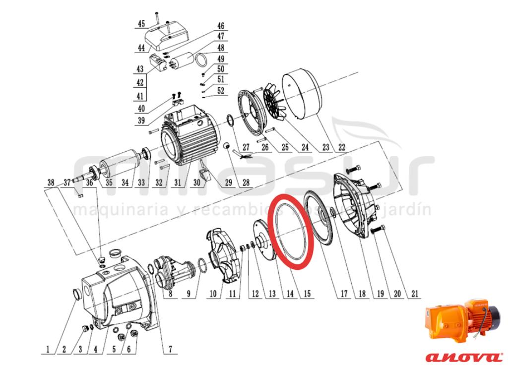 JUNTA TORICA CUERPO TURBINA 158.8X3.1 BE1100 (15) - foto 1