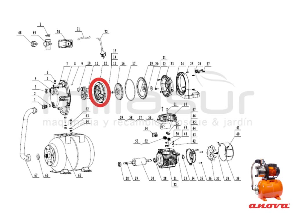 TAPA DIFUSOR SUPERIOR TURBINA BE1300P (12) - foto 1