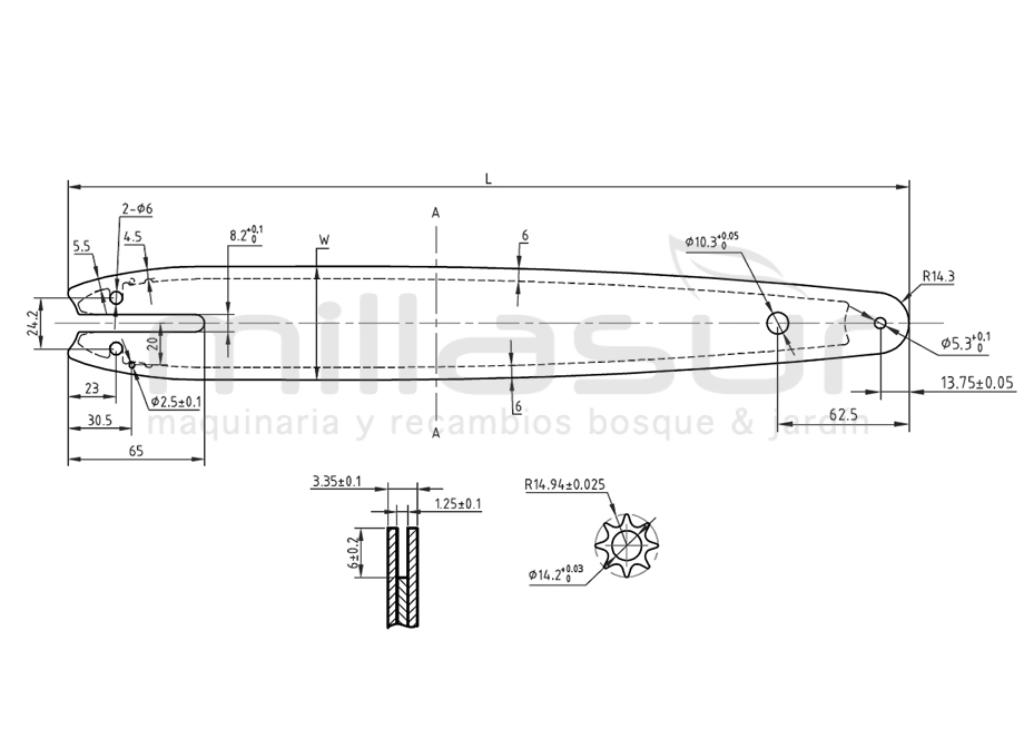 SWORD ANOVA LAMINADO STIHL 12" - 1/4" - .043 1,1mm - 64E - SW-TE - foto 1