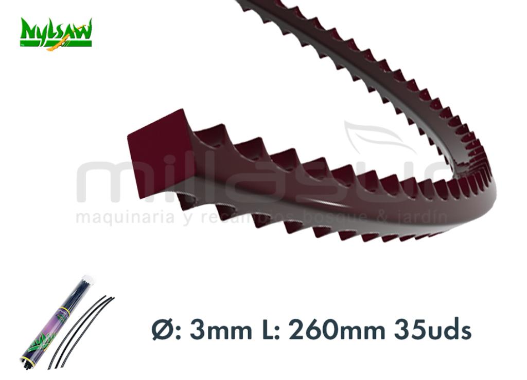 TUBO DE FITA NYLON "SHARK TOOTH" 260 x 3,00mm - foto 1