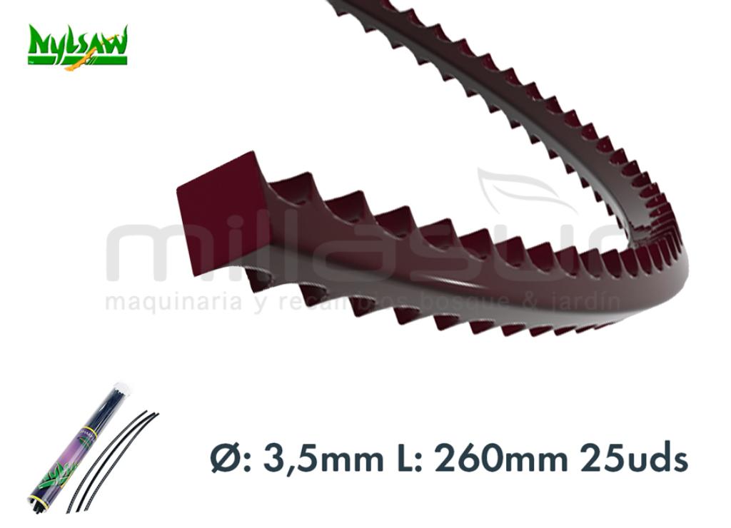 TUBO DE FITA NYLON "SHARK TOOTH" 260 x 3.50mm - foto 1