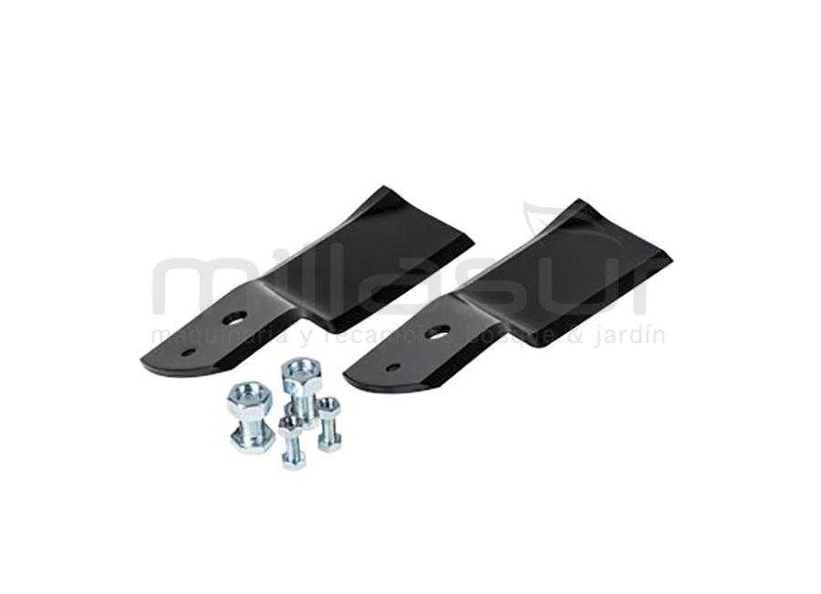 Conjunto de 2 LÂMINAS MÓVEIS 165 MM SUÍVEL PARA STIGA PARK 105 COMBI, PARK 95 COMBI, ...