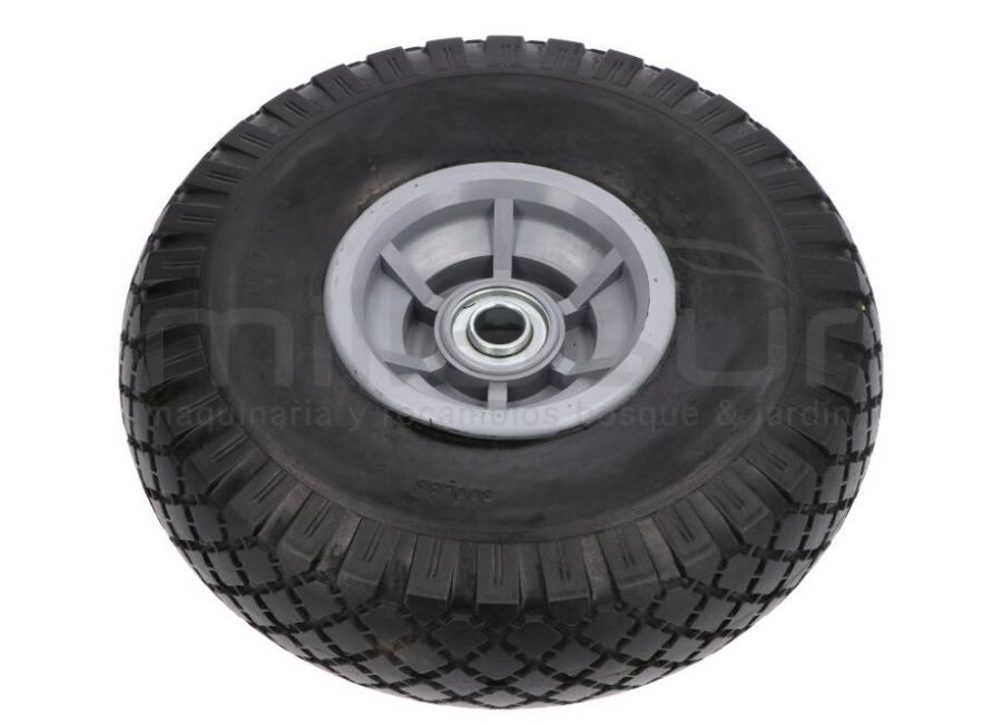 RODA PU 10" 3,00-4 ROLAMENTO METÁLICO 150KG