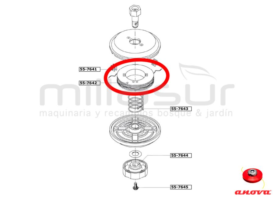 ENROLADOR COM 6 METROS DE CABEÇA DE NYLON PT130 ( 55-764)