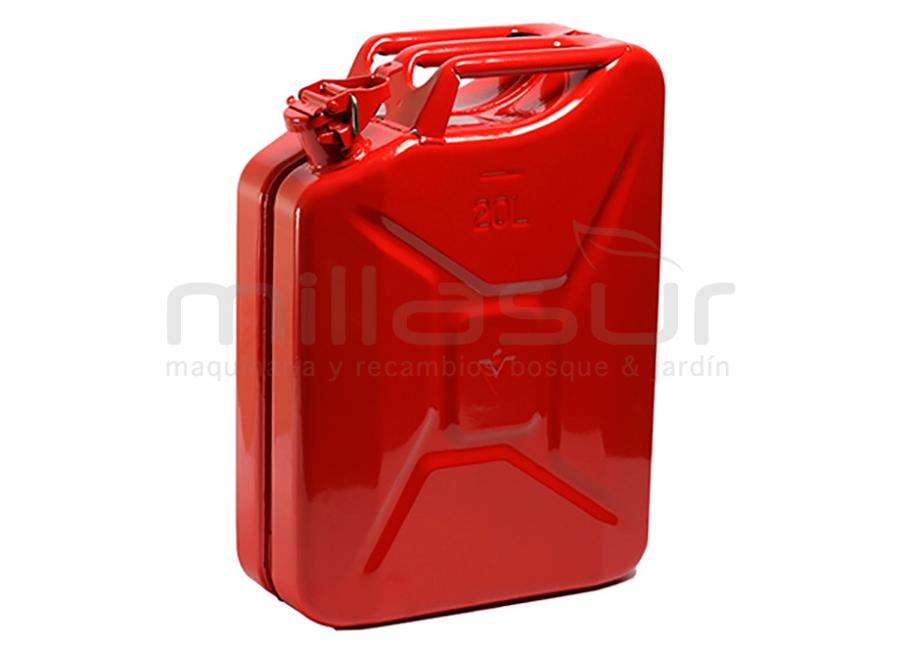BIDON METALICO 20 LT. ROJO ( con CE y grabado un)