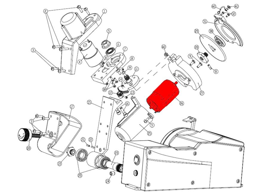 MOTOR DO DISCO GRANDE ANOVA AUTO GRAVADOR (26)