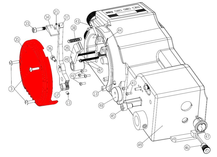COBERTURA DE MECANISMO DE COBERTURA PARA A SHARPENER CORRENTE ANOVA AUTO GRINDER (35)