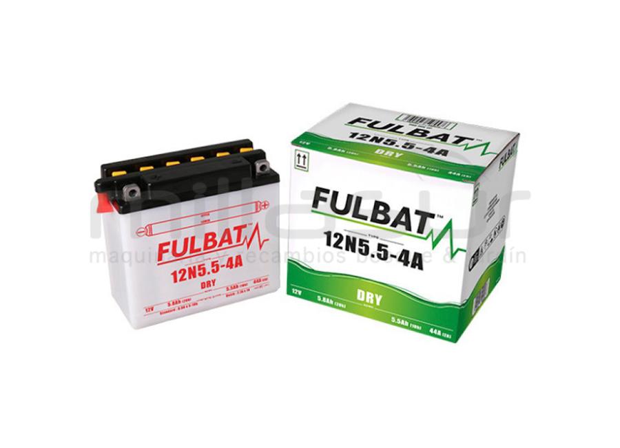 BATERIA MOTO 12N5.5-4A ACIDO 5.5Ah (135 X 60 X 130) -DER 