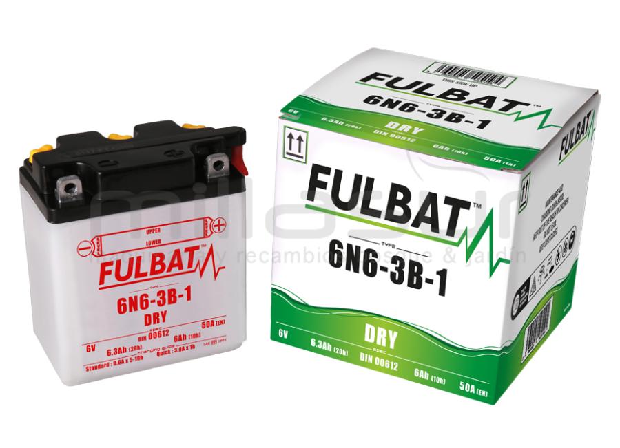 BATERIA 6V 6N6-3B-1 ACID 6 Ah (99 x 57 x 111) - ESQUERDA.
