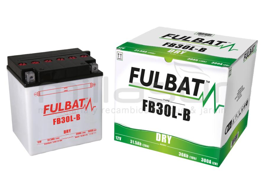 BATERIA 12V FB30L-B ACID 30 Ah (165 x 130 x 176) +DER.