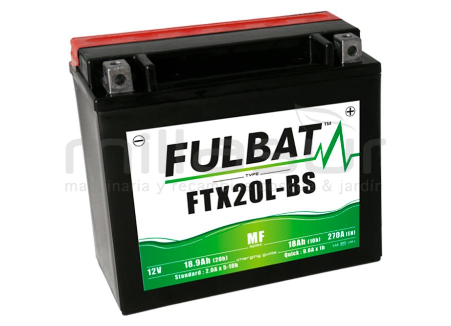 MOTORCÍCULO BATERIA FTX20L-BS 12V MANUTENÇÃO LIVRE 18,9Ah (175 x 87 x 155) +DER.