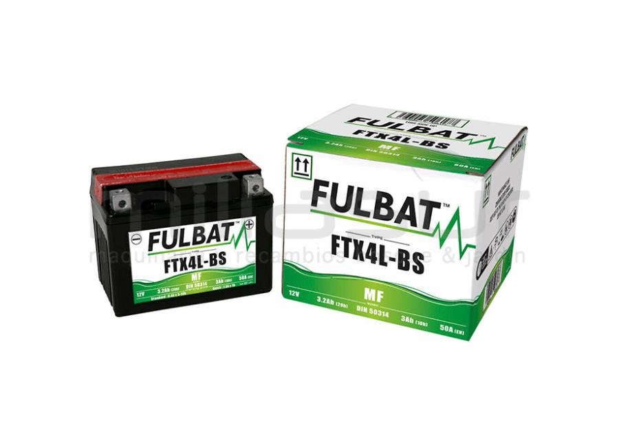 MOTORCÍCULO BATERIA FTX4L-BS 12V MANUTENÇÃO LIVRE 3,2Ah (113 x 70 x 85) +DER.