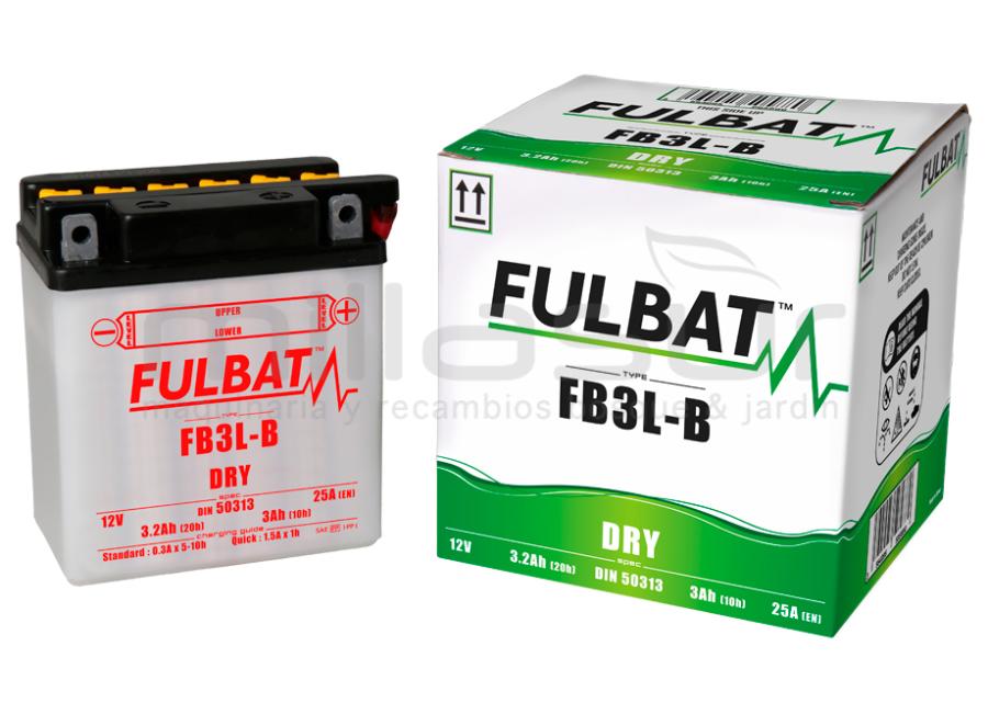 MOTORCÍCULO BATERIA FB3L-B 12V ACID 3 Ah (98 x 56 x 110) +DER.