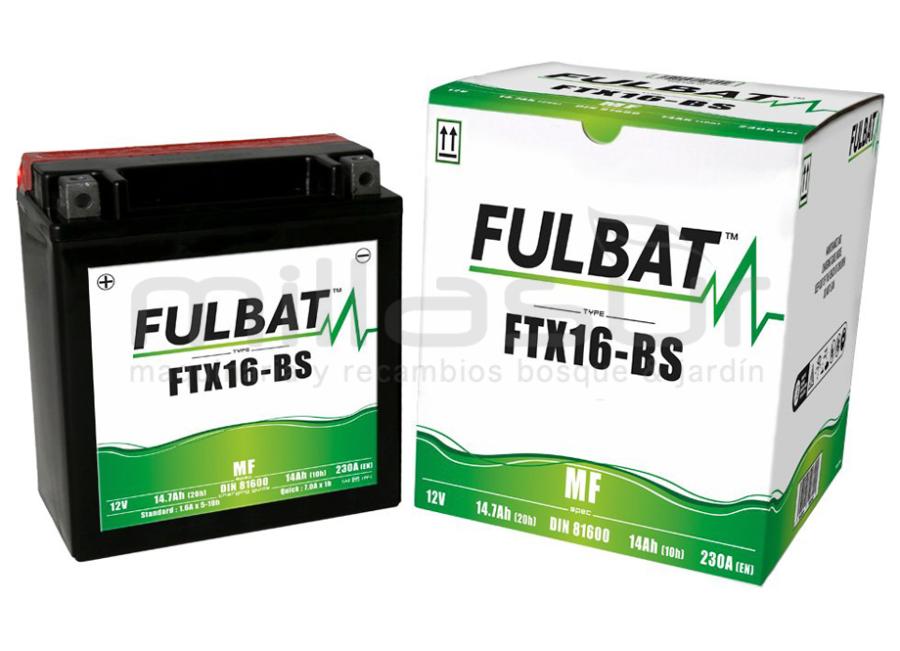 MOTORCÍCULO BATERIA FTX16-BS 12V MANUTENÇÃO LIVRE 14Ah (150 x 87 x 161) -DER.