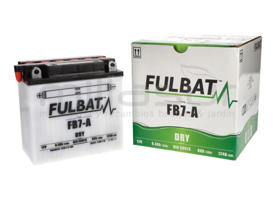 MOTORCÍCULO BATERIA FB7-A 12V ACID 8 Ah (135 x 75 x 133) -DER. (RESP. ESQUERDA)