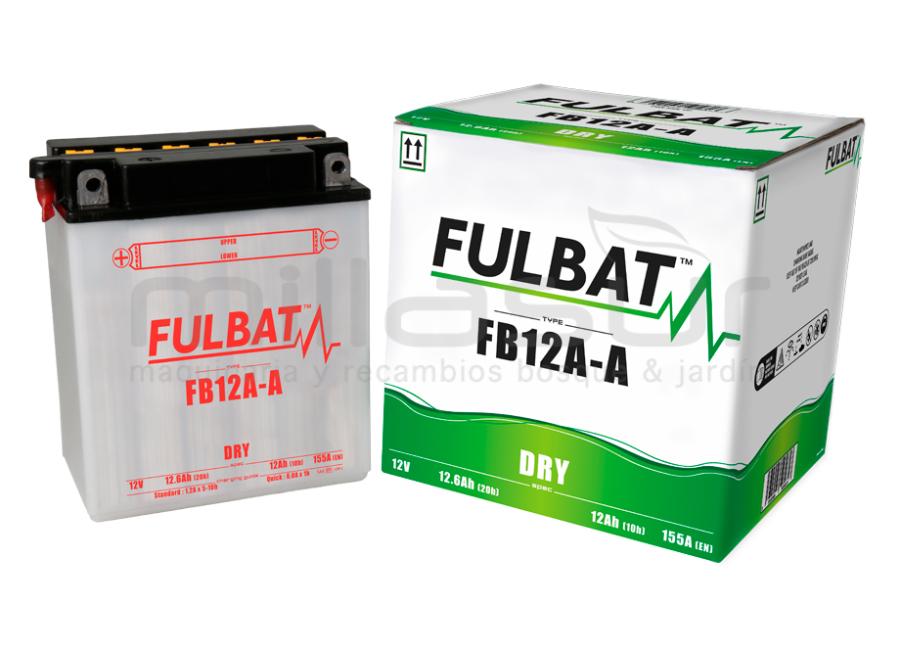 BATERIA MOTORCÍCULO FB12A-A ÁCIDO 12Ah (134 X 80 X 160) -DER (VOLTA ESQUERDA)