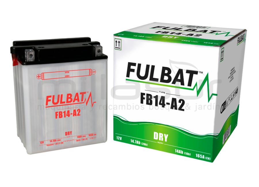 BATERIA MOTORCÍCULO FB14-A2 12V ACID 14 Ah (134 x 89 x 176) -DER. (RESP. ESQUERDA)