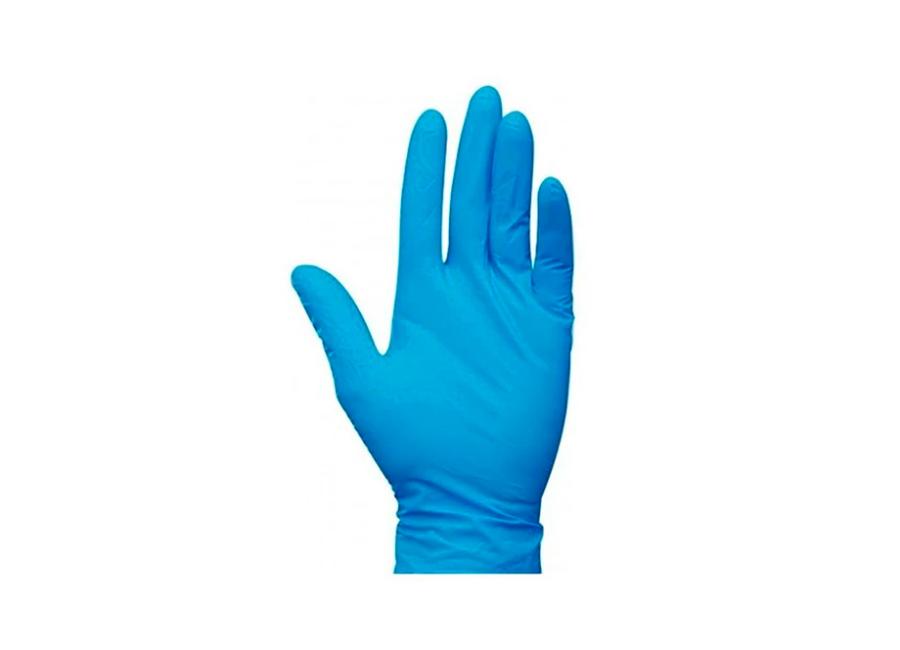 CAIXA DE 100 LUVAS EM NITRILO AZUL - TAMANHO M