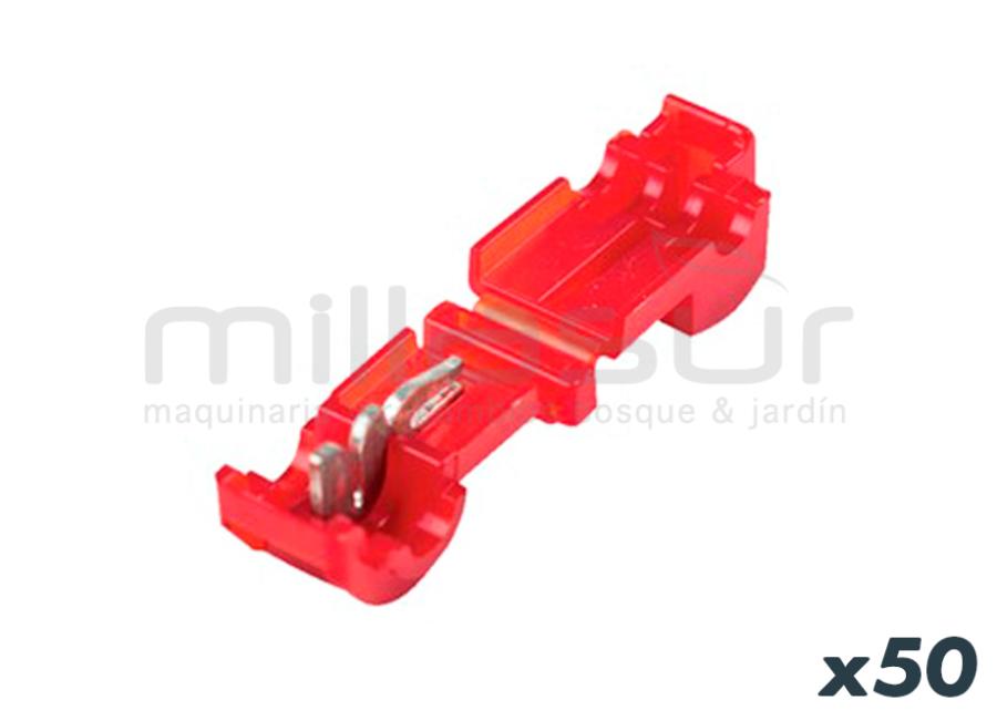 PACK DE 50 CONECTORES ROJOS CABLE PERIMETRAL A BASE ROBOT CORTACESPED