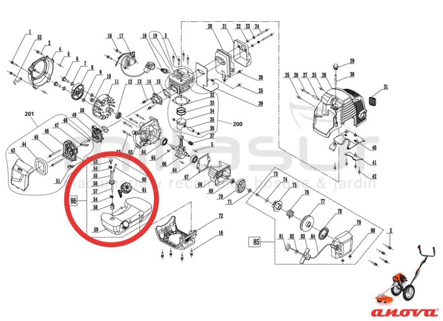 DEPOSITO GASOLINA COMPLETO D52R