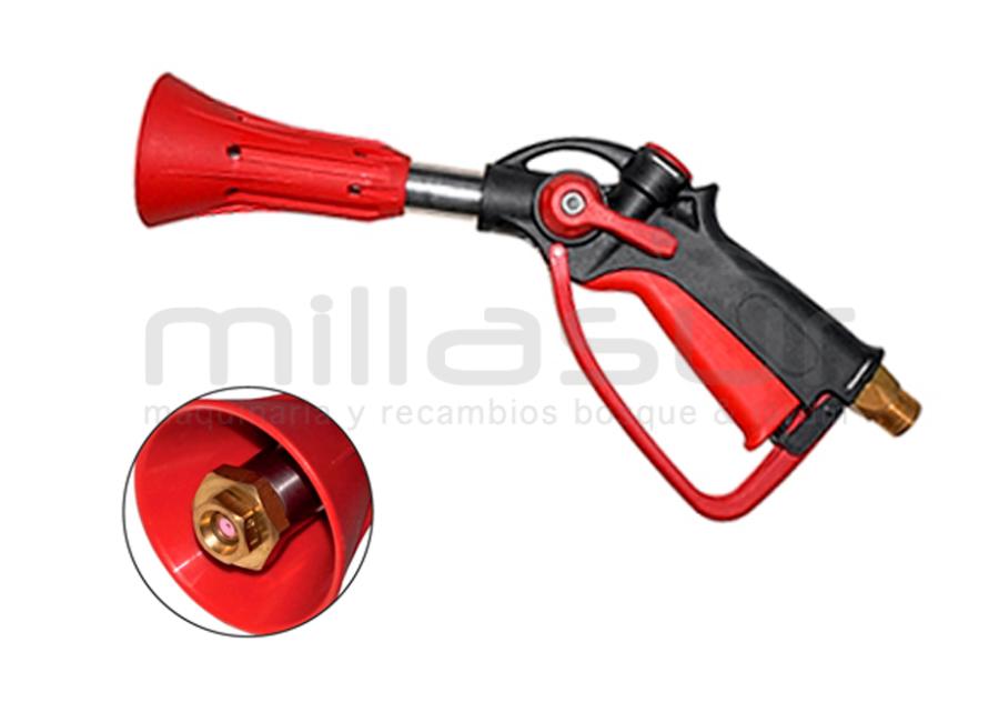 PISTOLA TURBO REGULABLE CON RACOR GIRATORIO - 50BAR MAX.