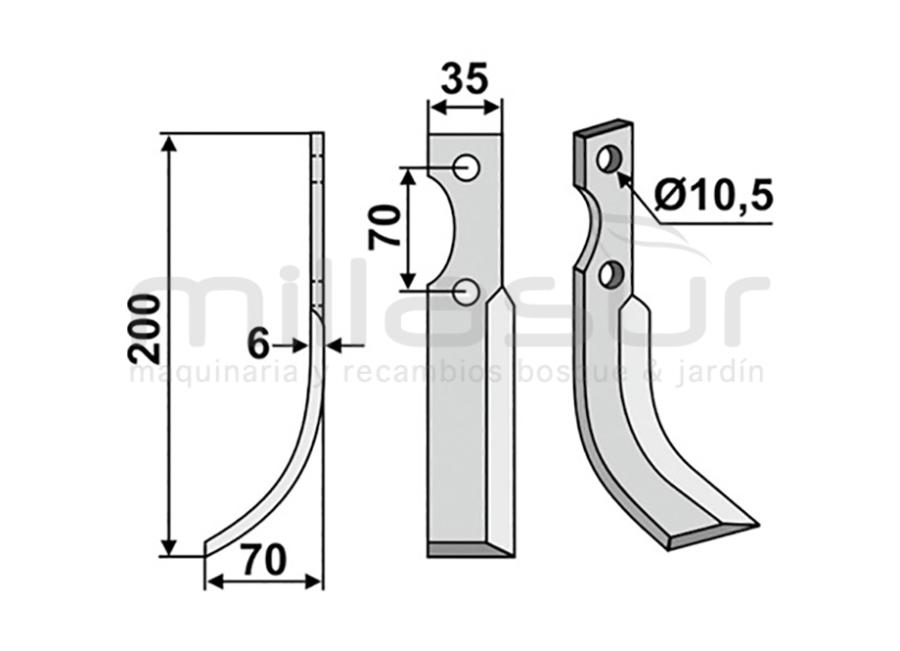 S.E.P. 200x70 DRCH - MC500 MOTOR LÂMINA S.E.P.