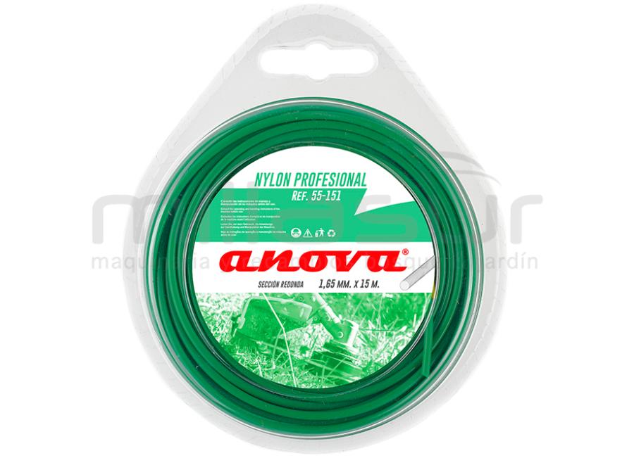 NYLON REDONDO ANOVA BLISTER 1.65mm x 15m