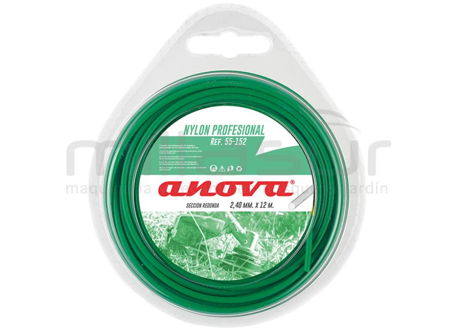 NYLON REDONDO ANOVA BLISTER 2.40mm x 12m